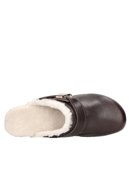 Mules in pelle e pelliccia SCHOLL ICONIC | PESCURA ROBINMARRONE